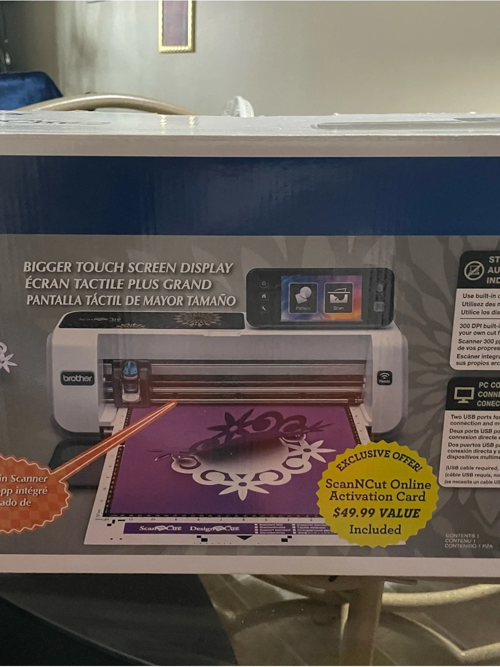 Brother ScanNCut2 CM350e Craft Cutting Machine - White and Blue Packaging